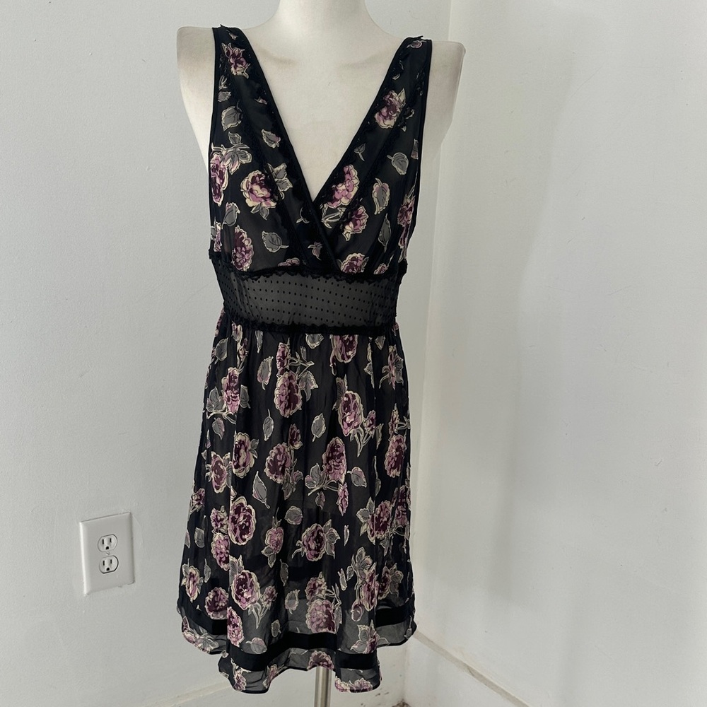 Vintage Victoria Secret Y2k Semi-Sheer Sexy Floral Slip Dress